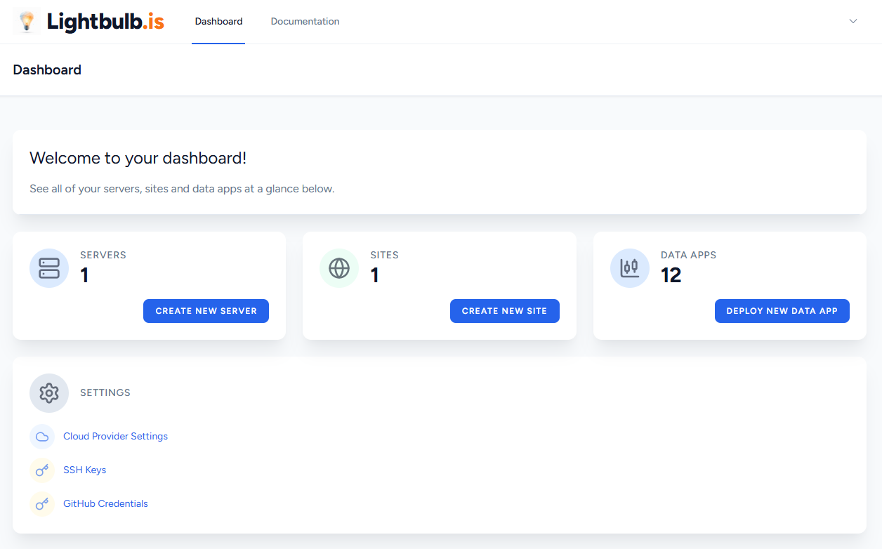 Lightbulb.is - deploy data apps with ease
